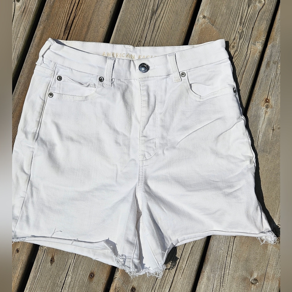 American Eagle Crisp White Denim Shorts